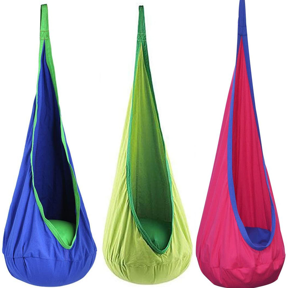 Kids Outdoor Hammock Chair - Kursi gantung anak-anak, kain parasut portabel