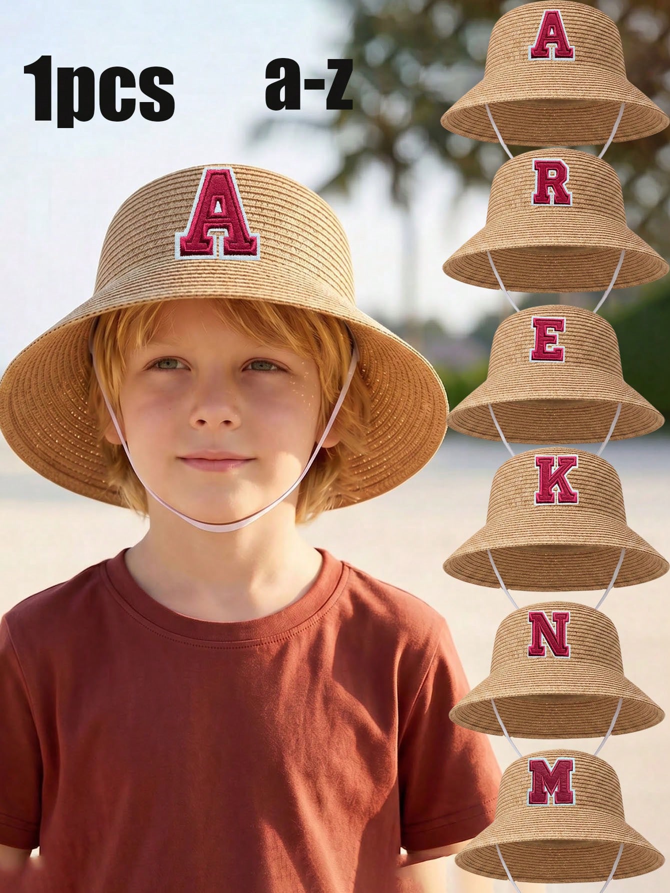 Play Kids Outdoor - 1 Buah Topi Jerami Kopi untuk