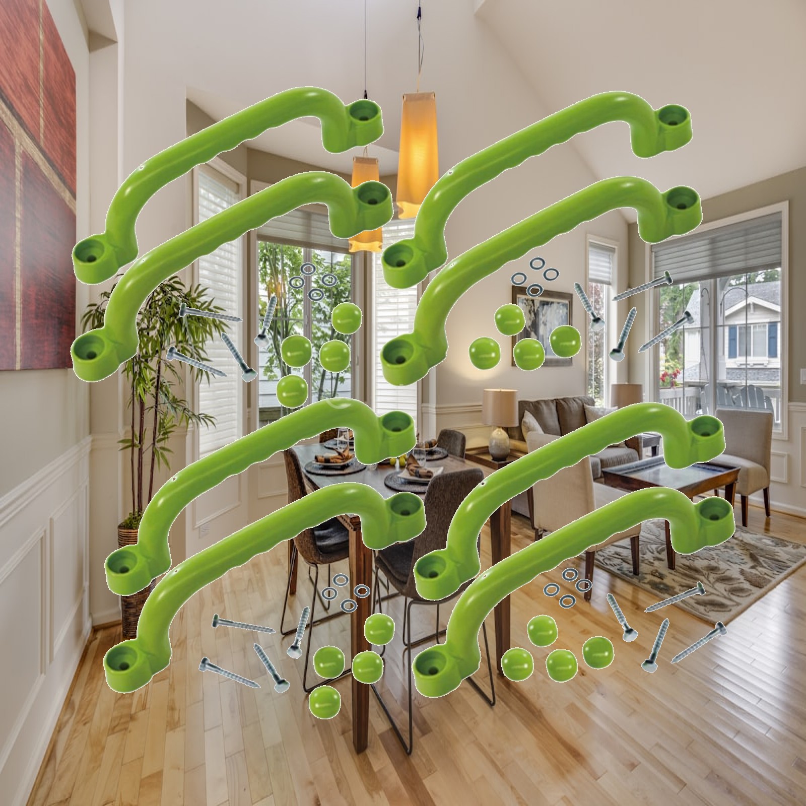 Kids Outdoor House Accessories - 8x Pegangan Panjat untuk Anak, Hadiah