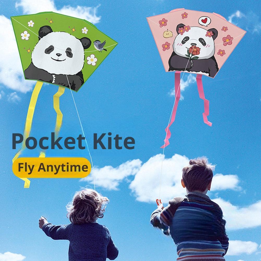 Kite Easy Fly Kids - Layang-layang Saku Mini Kartun Panda Kelinci