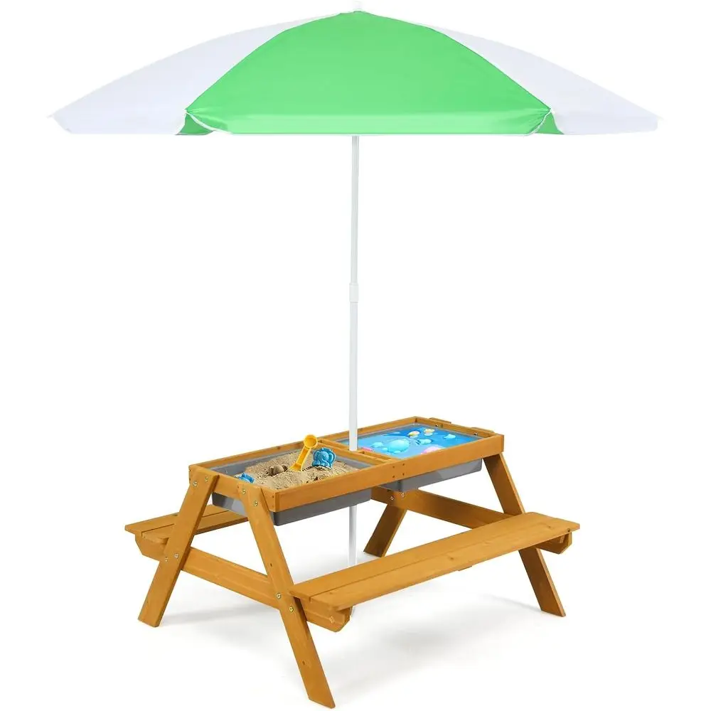 Kids Outdoor Water Table - Meja Piknik Anak 3-in-1 yang Dapat