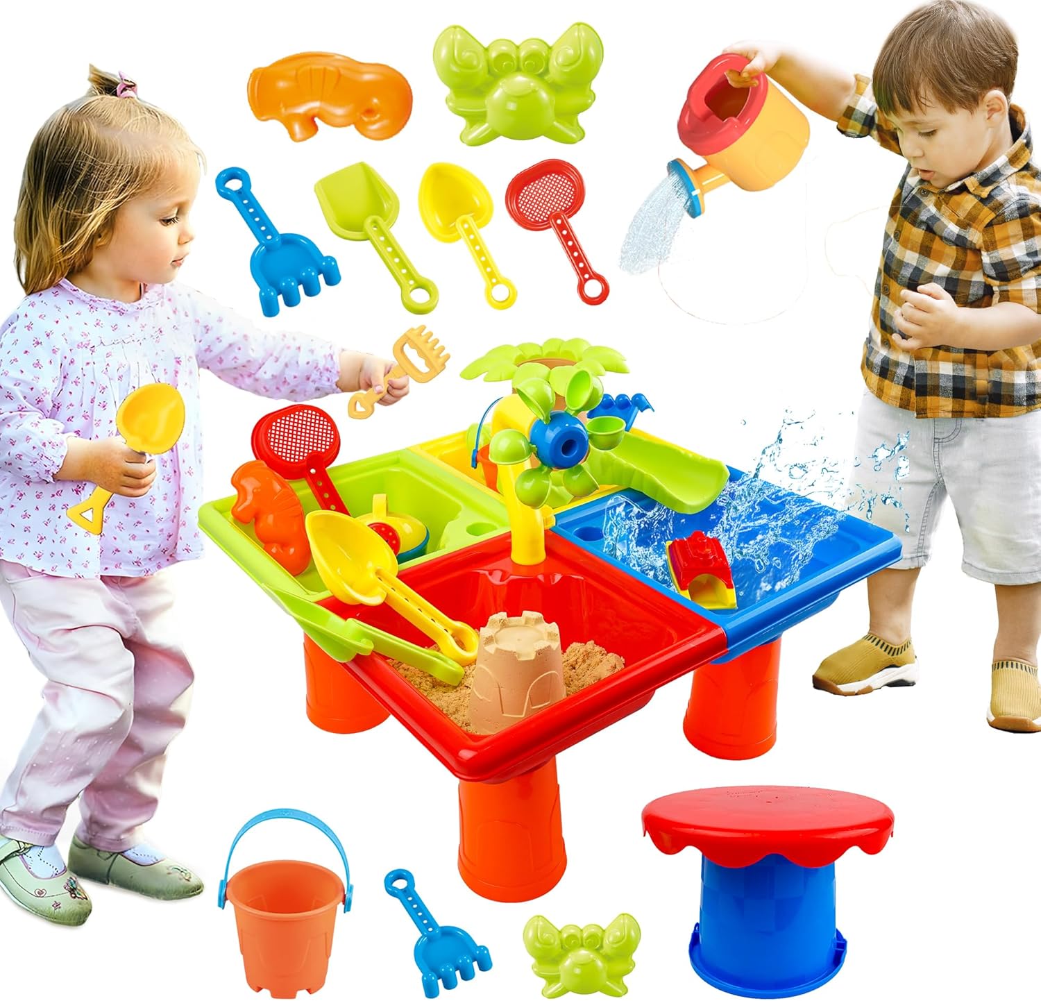 Kids Outdoor Water Table - 25 Buah Meja Air Musim Panas