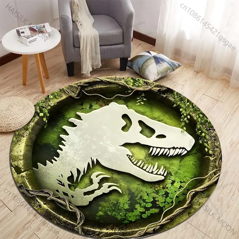 Kids Outdoor Mat Waterproof - Karpet Bundar Gambar Dinosaurus 3D HD