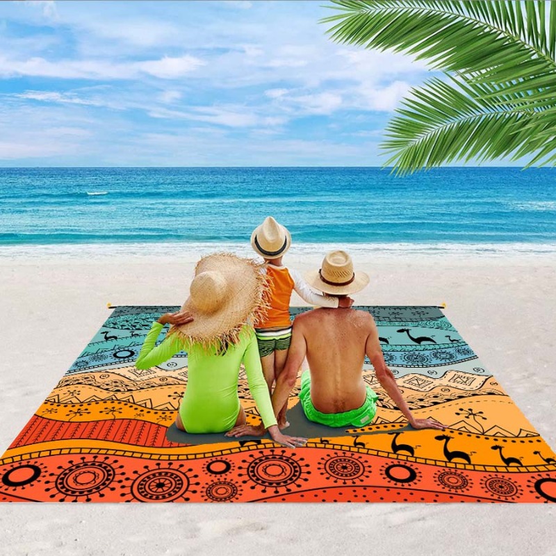 Kids Outdoor Mat Waterproof - Selimut pantai besar, tikar pantai tahan