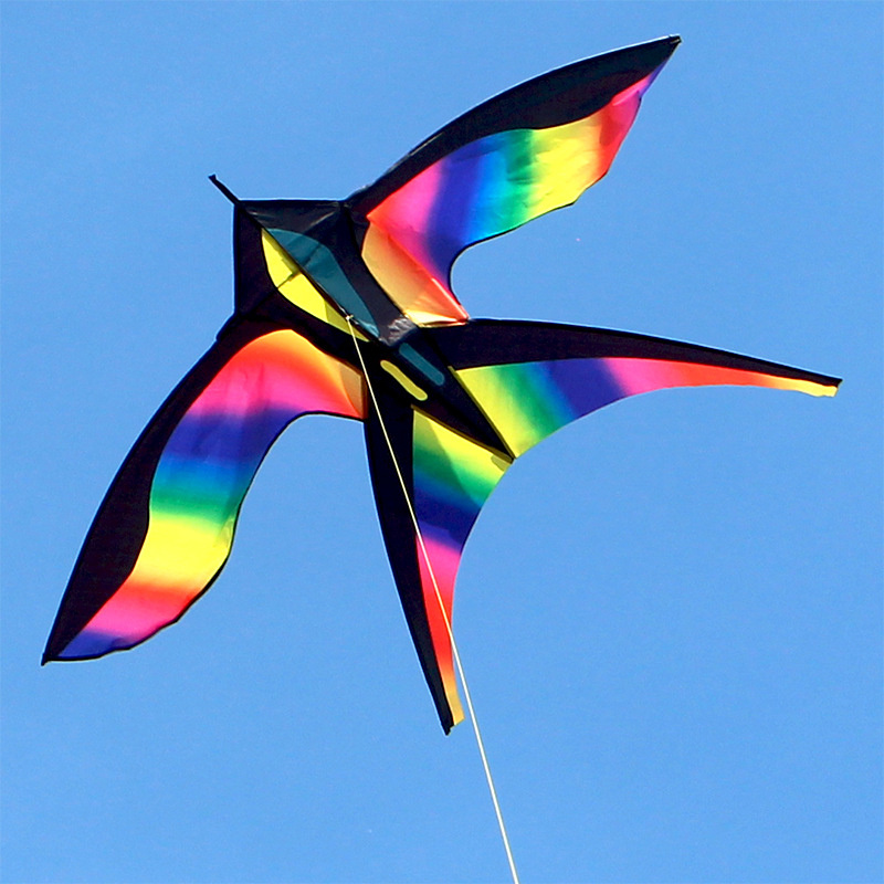 Kite Easy Fly Kids - Layang-layang burung pelangi, mudah terbang warna-warni
