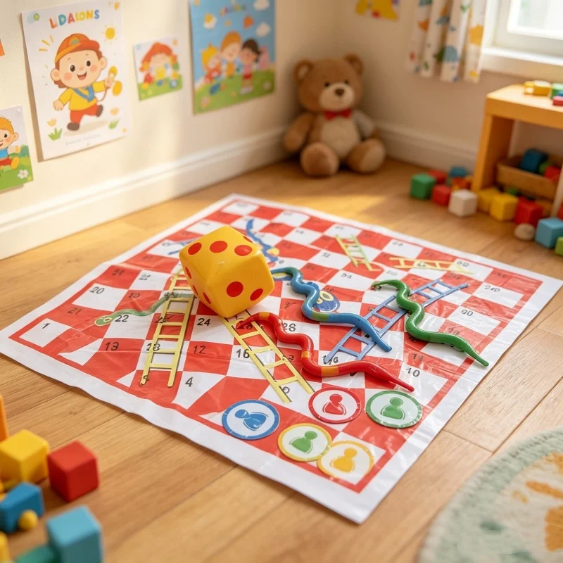 Kids Outdoor Mat Waterproof - Alas Permainan Tangga Ular Tahan Air