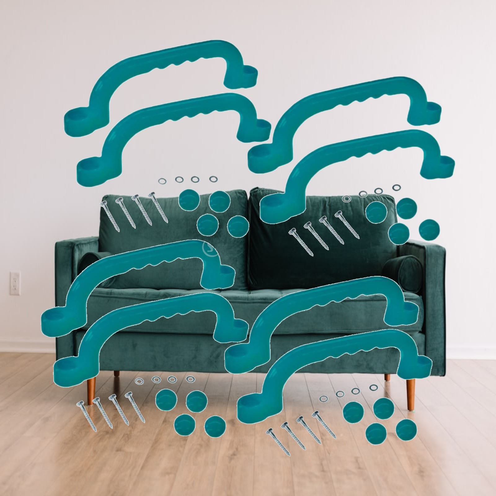 Kids Outdoor House Accessories - 8 Buah Pegangan Panjat untuk Permainan