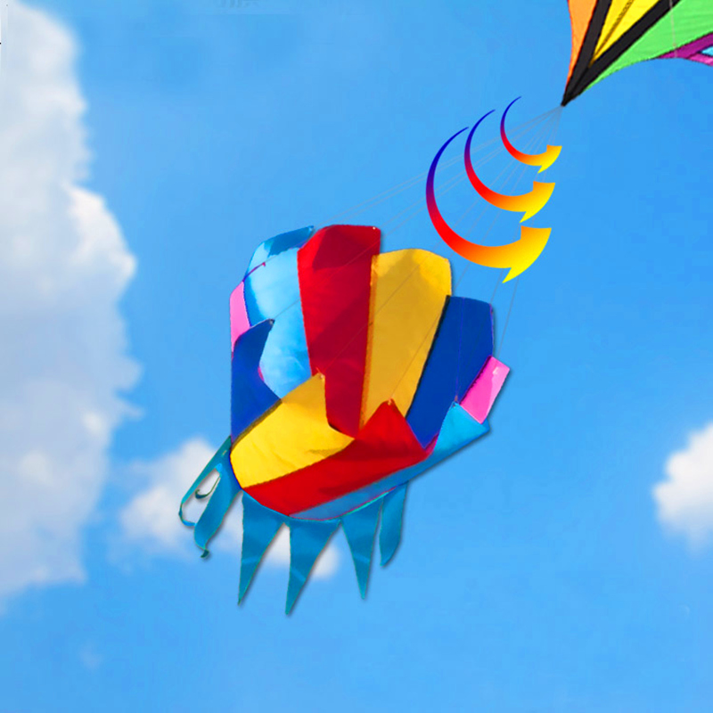 Kite Easy Fly Kids - Layang-layang pelangi besar, layang-layang nilon, mainan