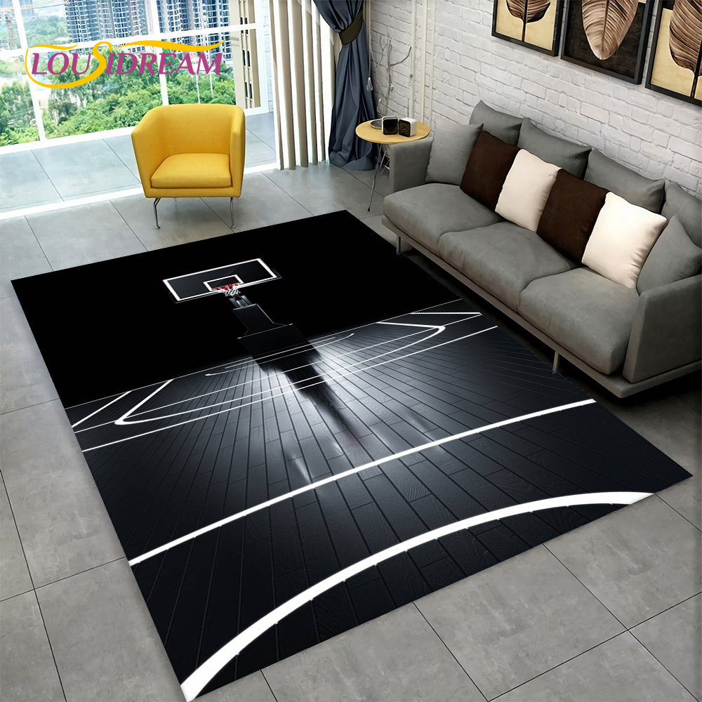 Kids Outdoor Mat Waterproof - Karpet Area kartun basket 3D besar,