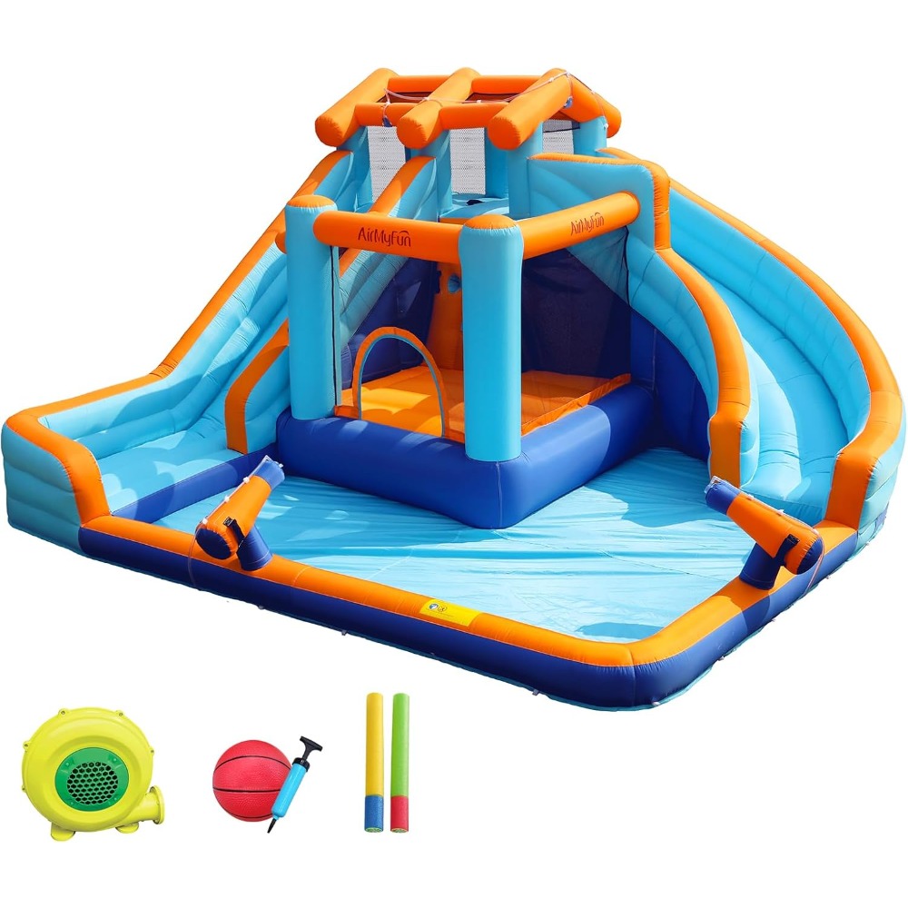Play Kids Outdoor - Perosotan Air Besar Rumah Loncat dengan