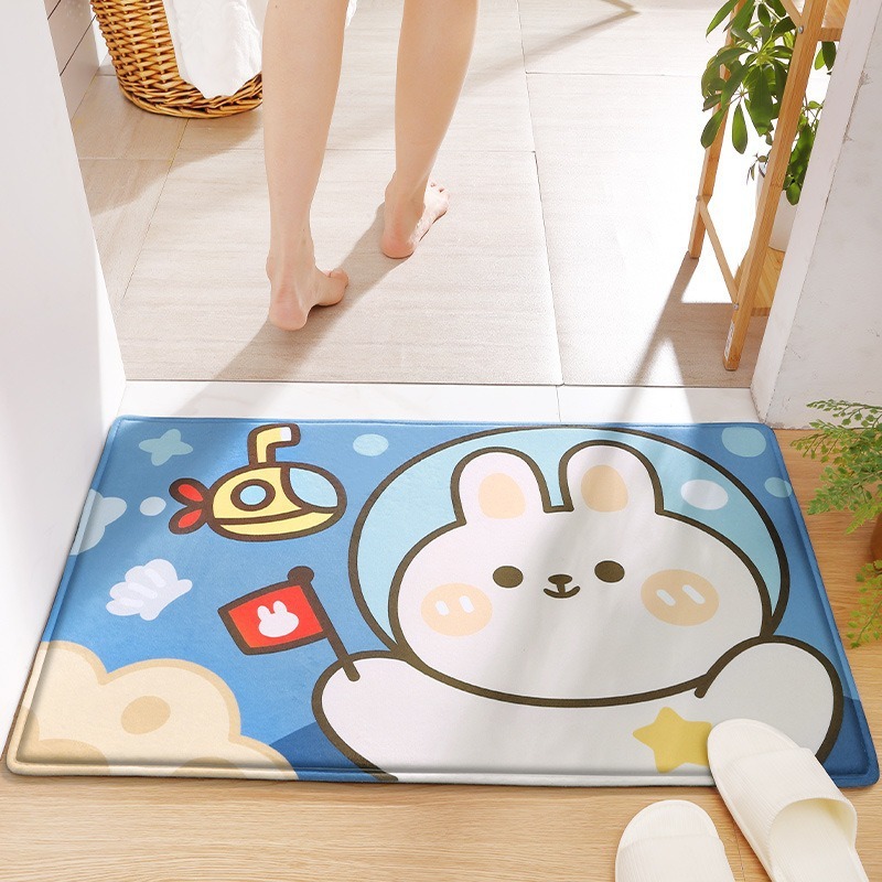 Kids Outdoor Mat Waterproof - Keset Selamat Datang Motif Kelinci untuk