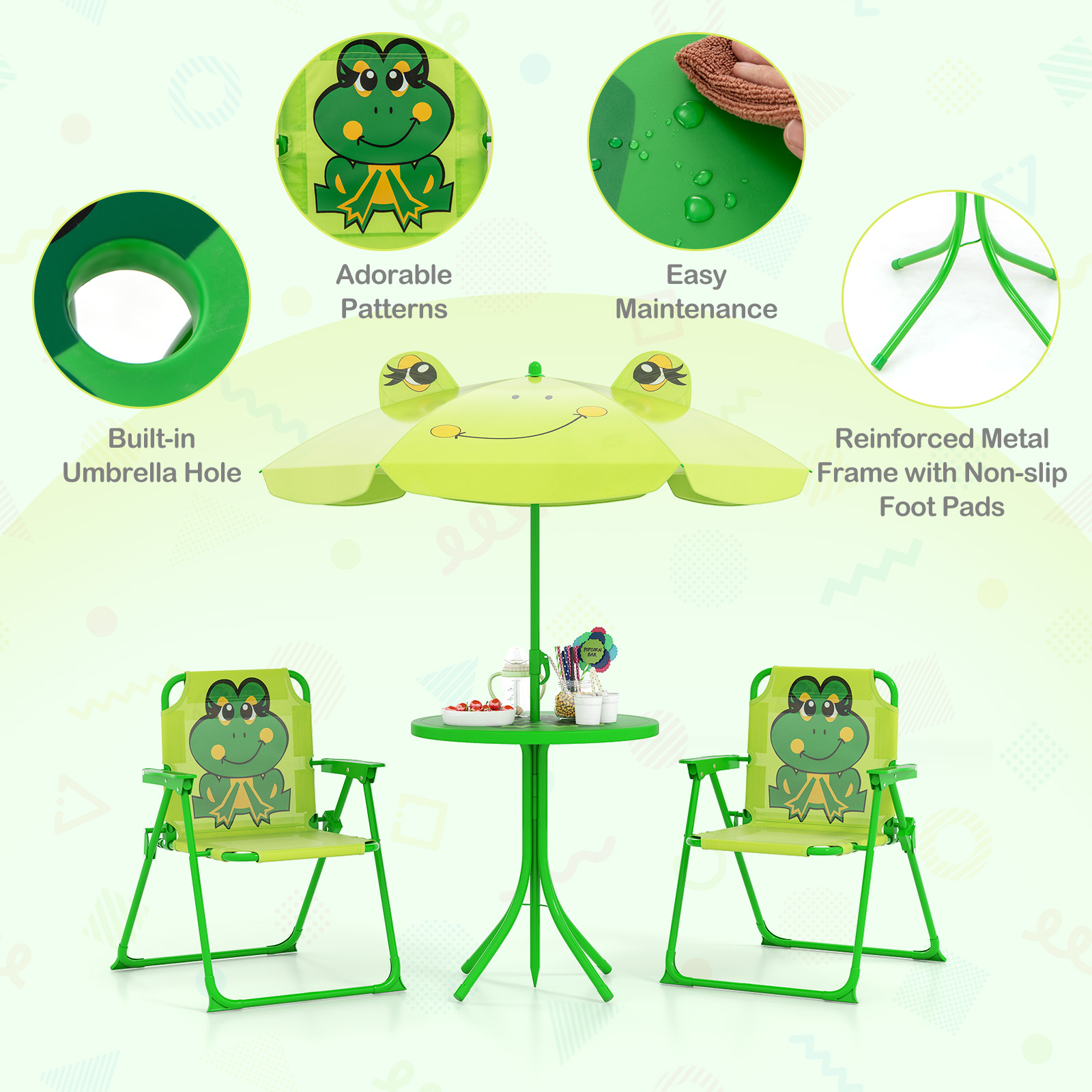 Set Meja & Kursi Piknik Anak d - Kids Outdoor Table And Chairs ulasan dan harga