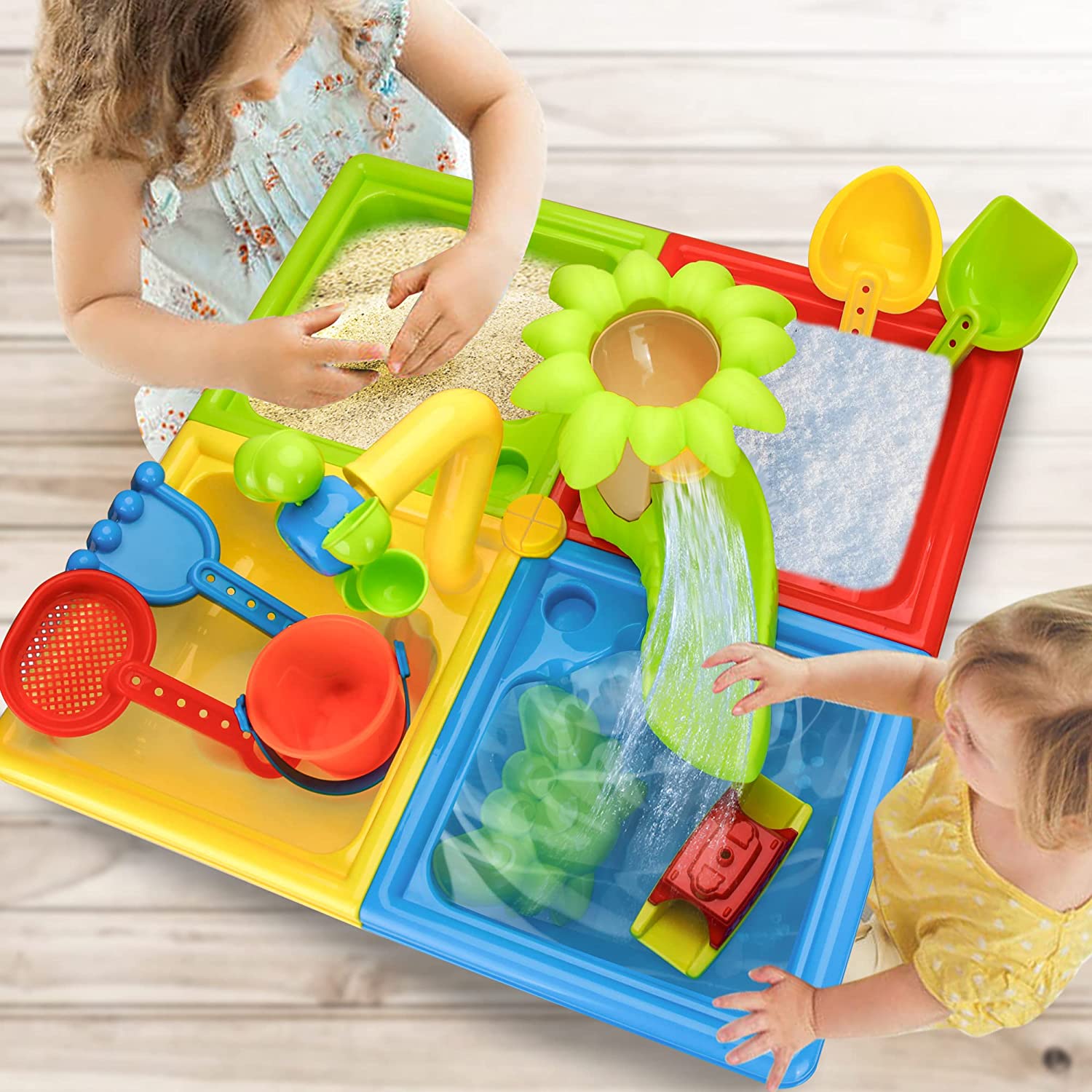 Meja pantai bermain pasir main - Kids Outdoor Water Table ulasan dan harga