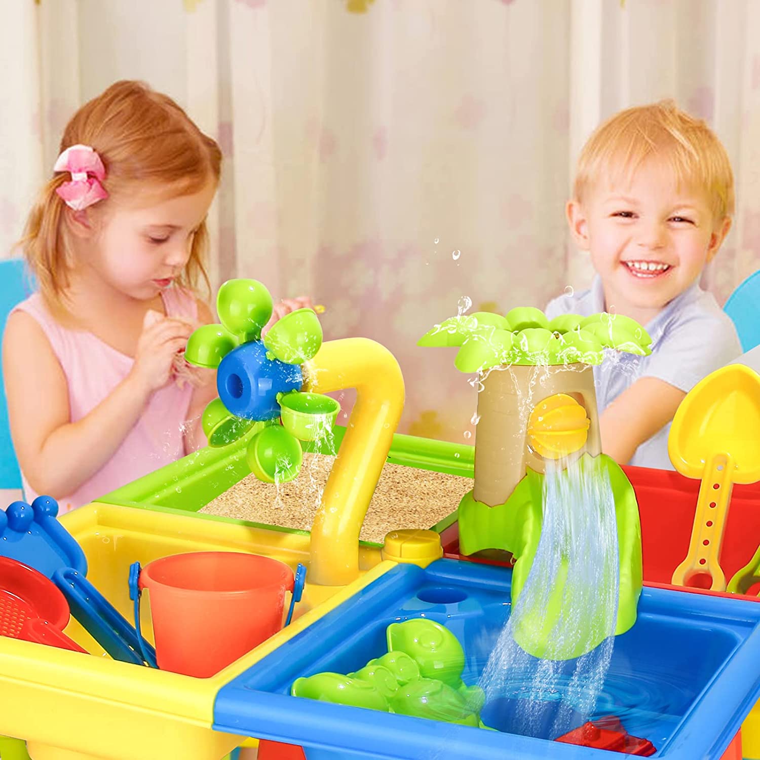 Meja pantai bermain pasir main - Kids Outdoor Water Table ulasan dan harga