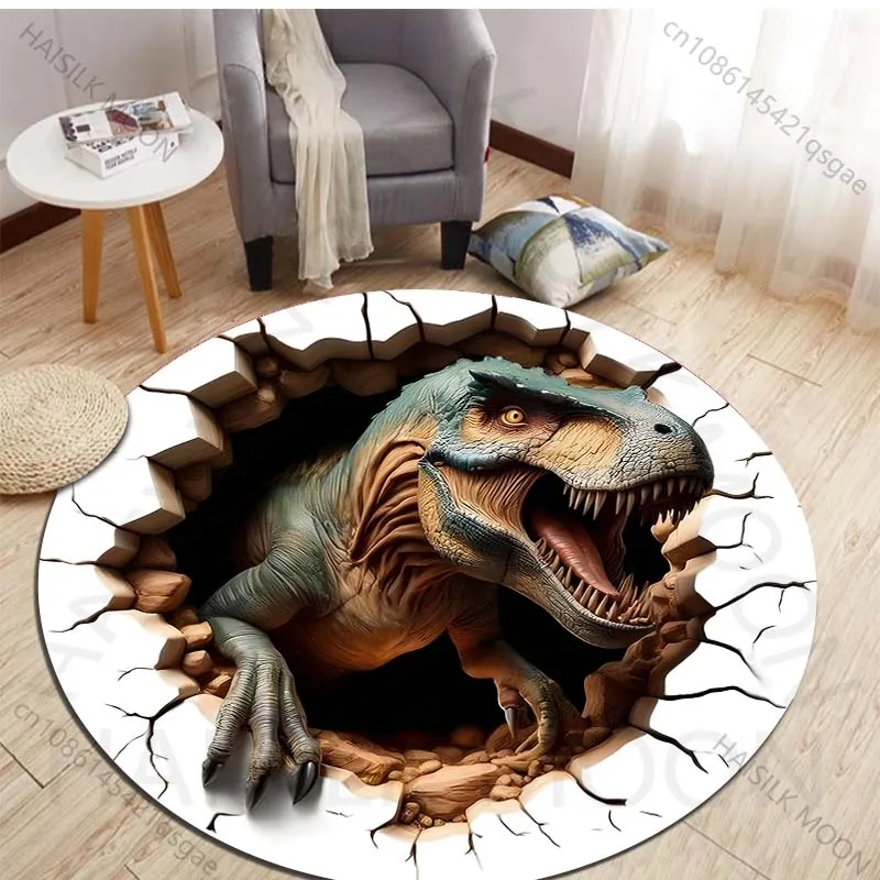 Karpet Bundar Gambar Dinosauru - Kids Outdoor Mat Waterproof ulasan dan harga