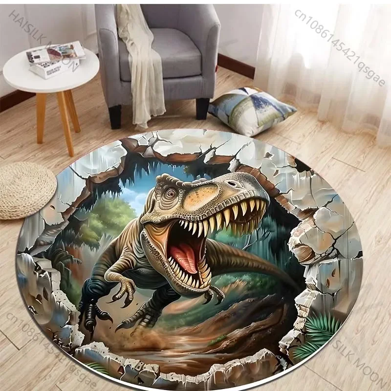 Karpet Bundar Gambar Dinosauru - Kids Outdoor Mat Waterproof ulasan dan harga