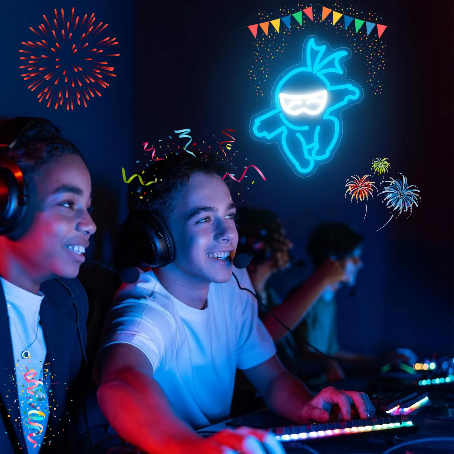 Lampu Neon LED Ninja untuk Kam - Kids Outdoor Ninja ulasan dan harga