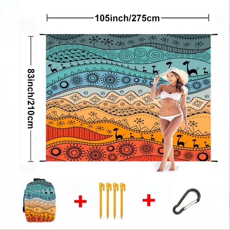 Selimut pantai besar, tikar pa - Kids Outdoor Mat Waterproof ulasan dan harga