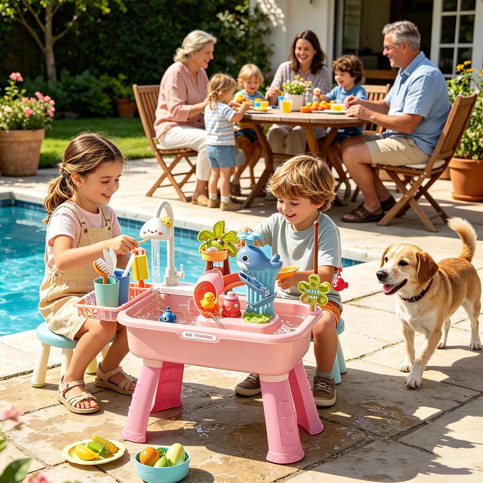 Meja Air Anak dengan Pompa, Me - Kids Outdoor Water Table ulasan dan harga