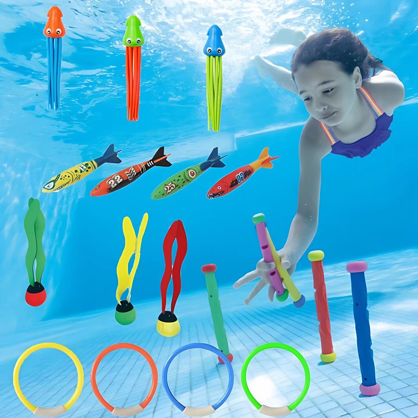 Set Mainan Selam Kolam Plastik - Kids Outdoor Activity Centre ulasan dan harga