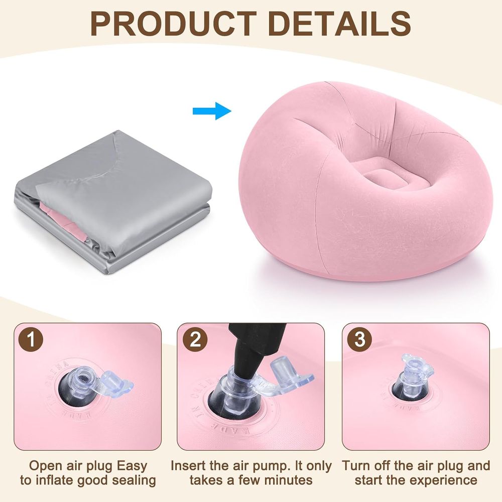 Kursi Bean Bag Tiup, Warna Mer - Kids Outdoor Bean Bag Chair ulasan dan harga