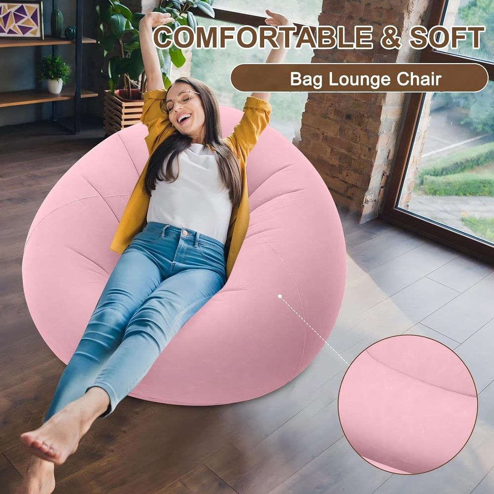 Kursi Bean Bag Tiup, Warna Mer - Kids Outdoor Bean Bag Chair ulasan dan harga