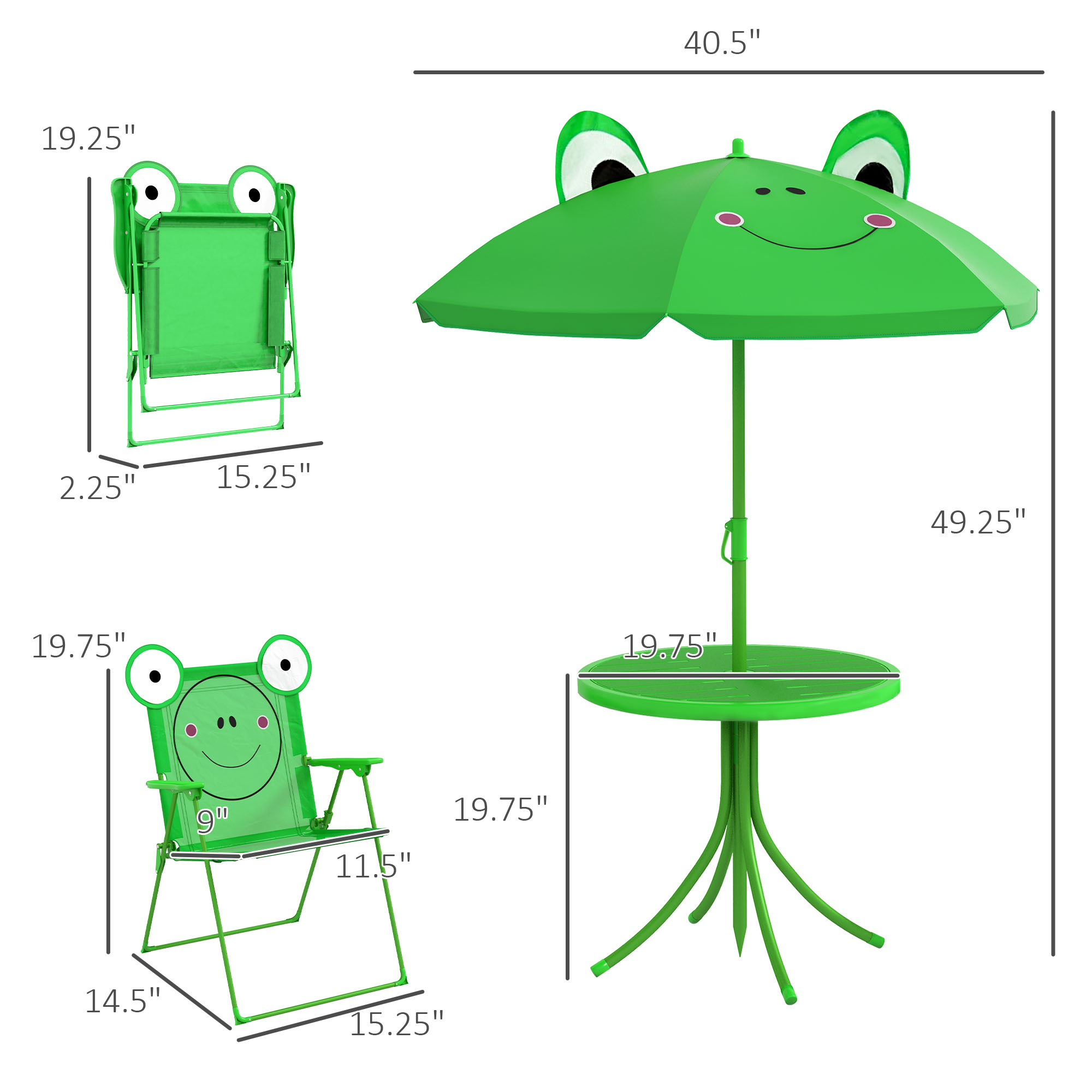 Set Meja dan Kursi Anak, Furni - Kids Outdoor Table And Chairs ulasan dan harga