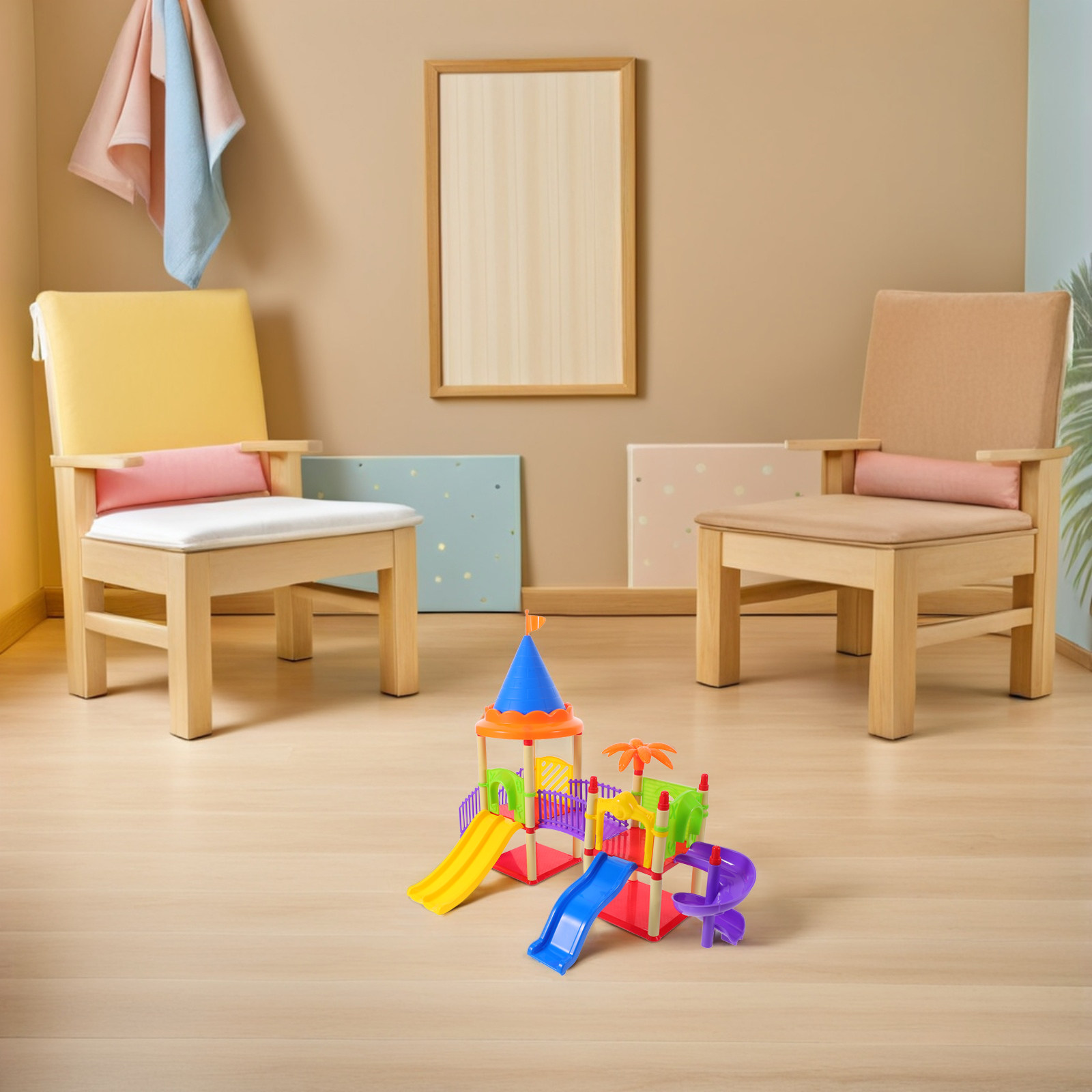 Rumah Mainan Mini Slide, Taman - Kids Outdoor House Accessories ulasan dan harga