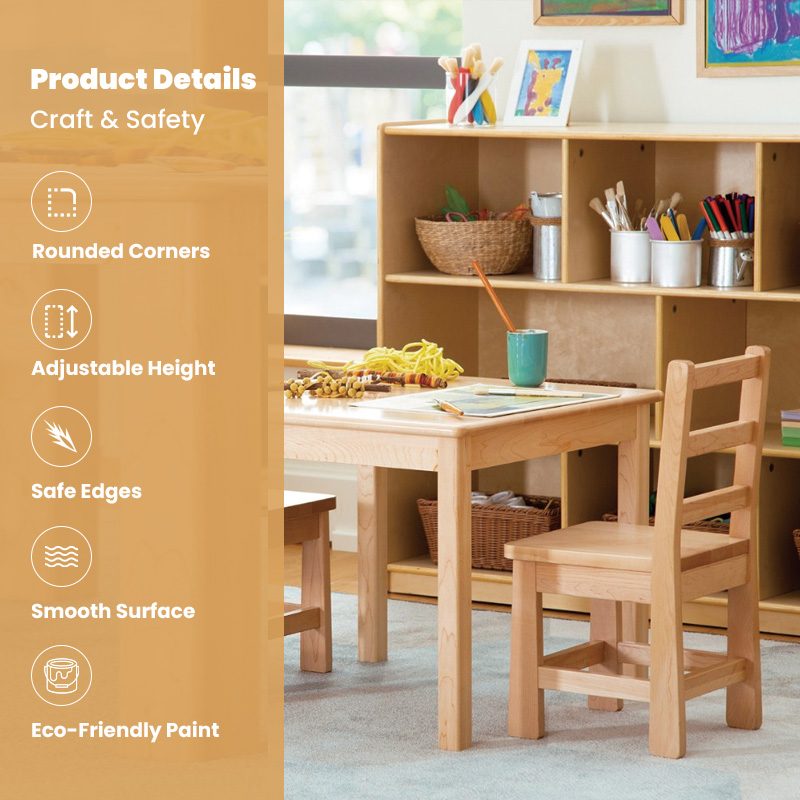 Set Meja dan Kursi Kayu Anak,  - Kids Outdoor Table And Chairs ulasan dan harga