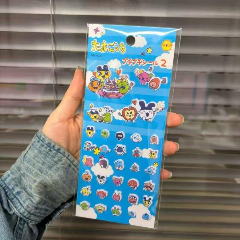 6 Buah Stiker Gelembung Kartun - Bandai Model Tamagotchi ulasan dan harga