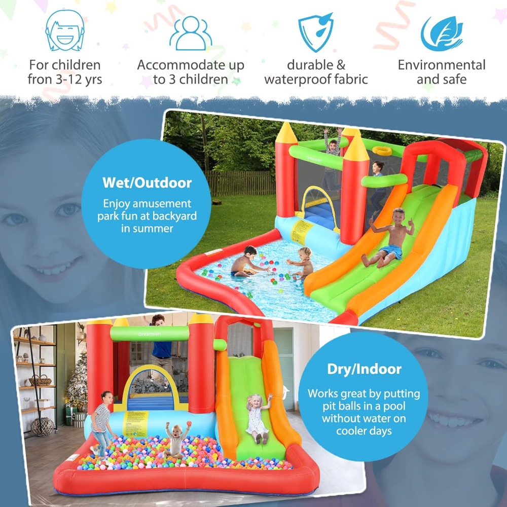 Rumah Loncat Tiup Multifungsi  - Kids Outdoor Water Table ulasan dan harga