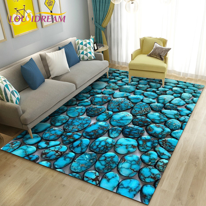 3D Warna-warni Batu Karpet, Ka - Kids Outdoor Mat Waterproof ulasan dan harga