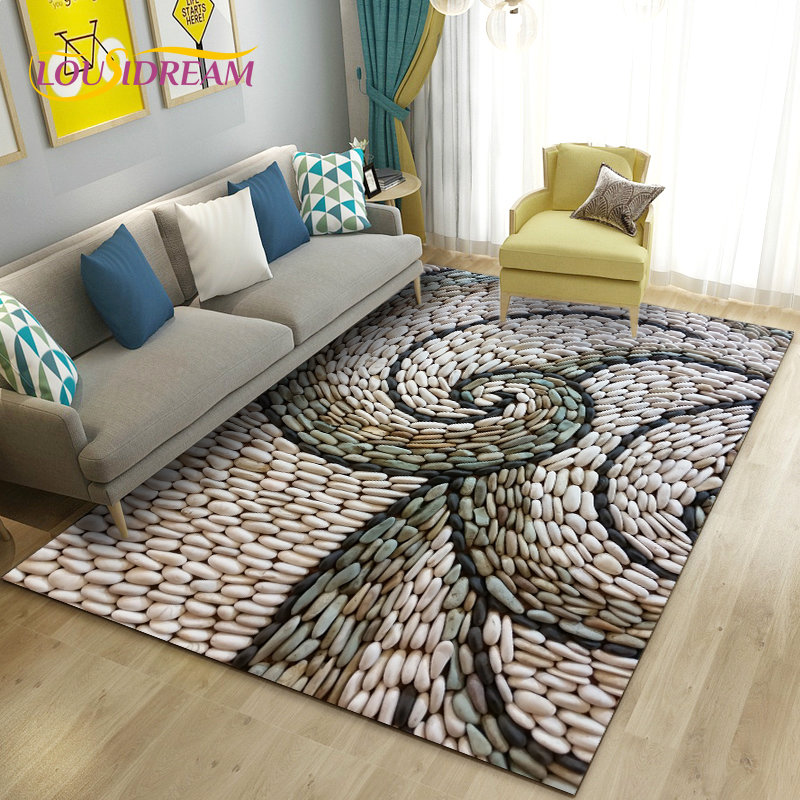 3D Warna-warni Batu Karpet, Ka - Kids Outdoor Mat Waterproof ulasan dan harga