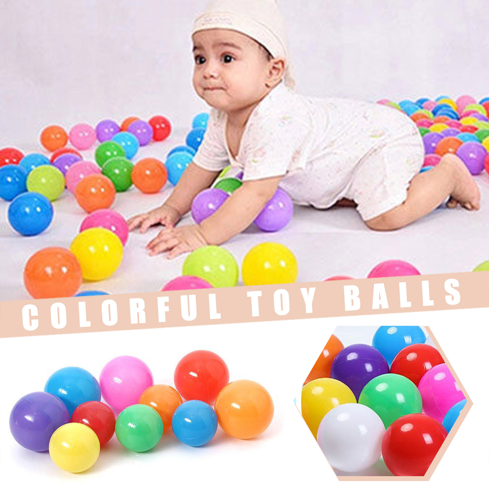 100PCS Bola Plastik Bayi 55MM, - Kids Outdoor Activity Centre ulasan dan harga
