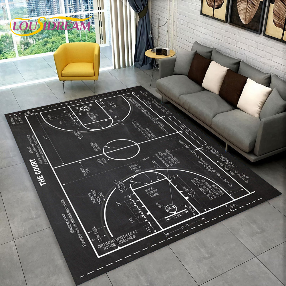 Karpet Area kartun basket 3D b - Kids Outdoor Mat Waterproof ulasan dan harga
