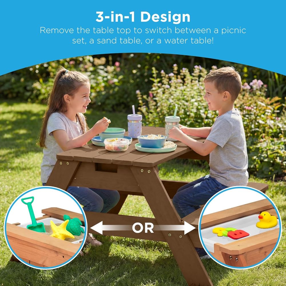 Meja Piknik Anak dengan Payung - Kids Outdoor Water Table ulasan dan harga