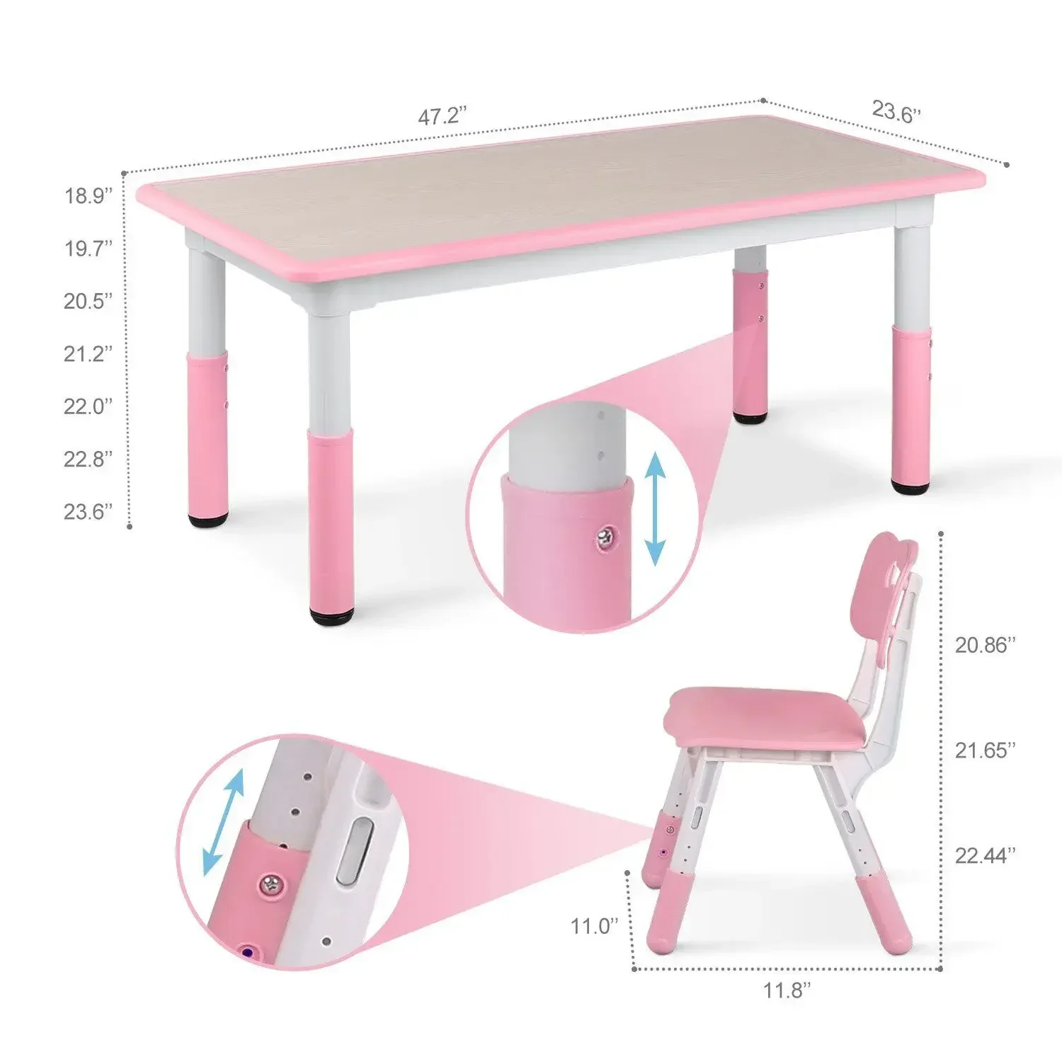 Meja Anak dan 4 Kursi Set Ting - Kids Outdoor Table And Chairs ulasan dan harga