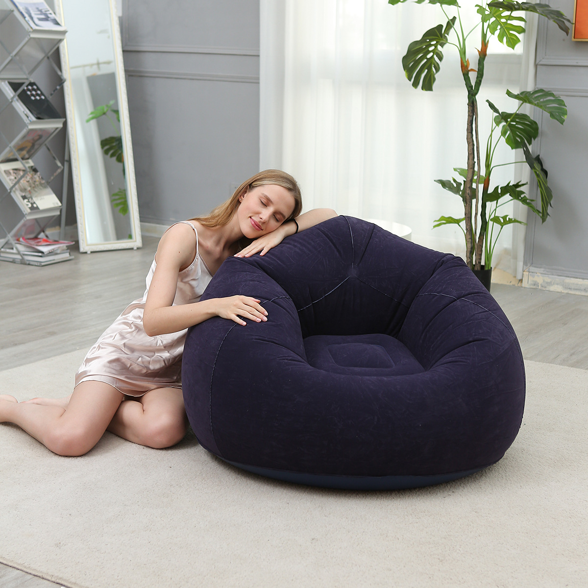 Sofa Bulat Anak Tiup dari PVC  - Kids Outdoor Bean Bag Chair ulasan dan harga
