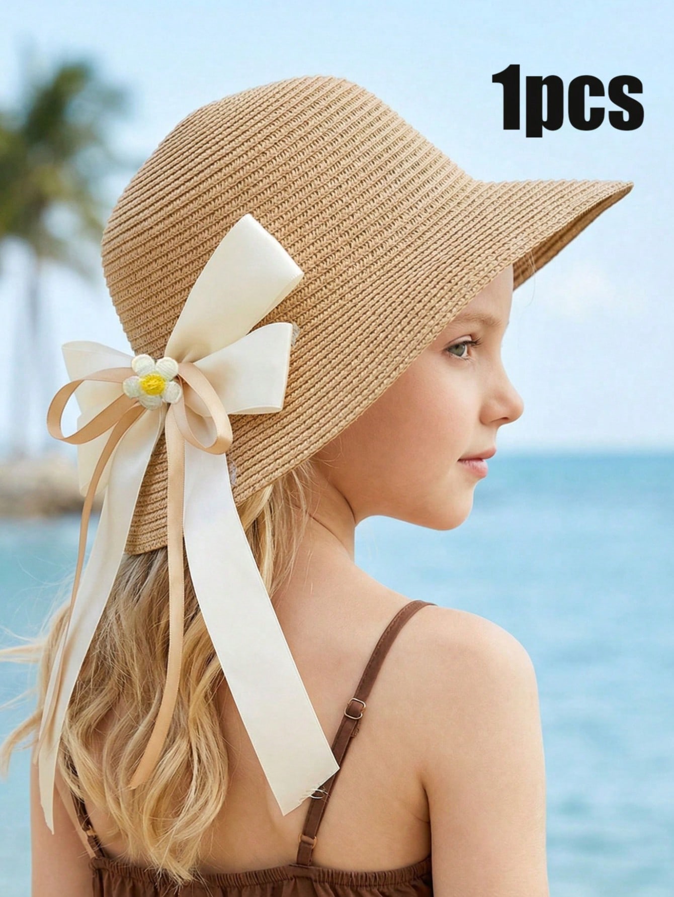 1 Buah Topi Jerami Pita Kopi u - Play Kids Outdoor ulasan dan harga